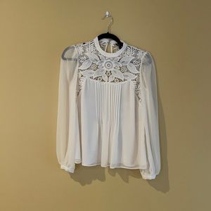 Open back ivory blouse. Size small